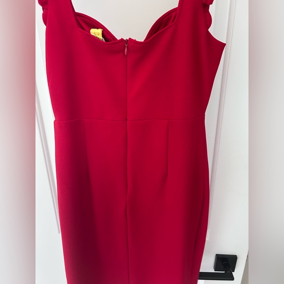 Lulu's Miriam Red Ruffled Bodycon Dress - Picture 4 of 5